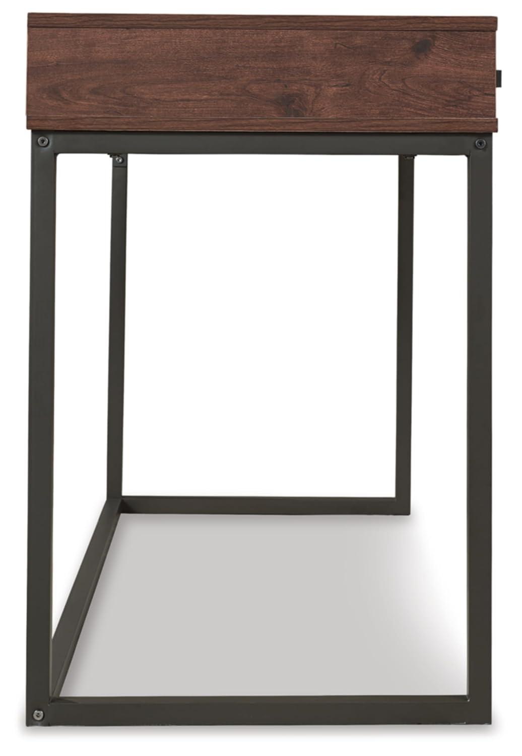 Signature Design by Ashley Casual Horatio Home Office Desk Warm Brown/Gunmetal