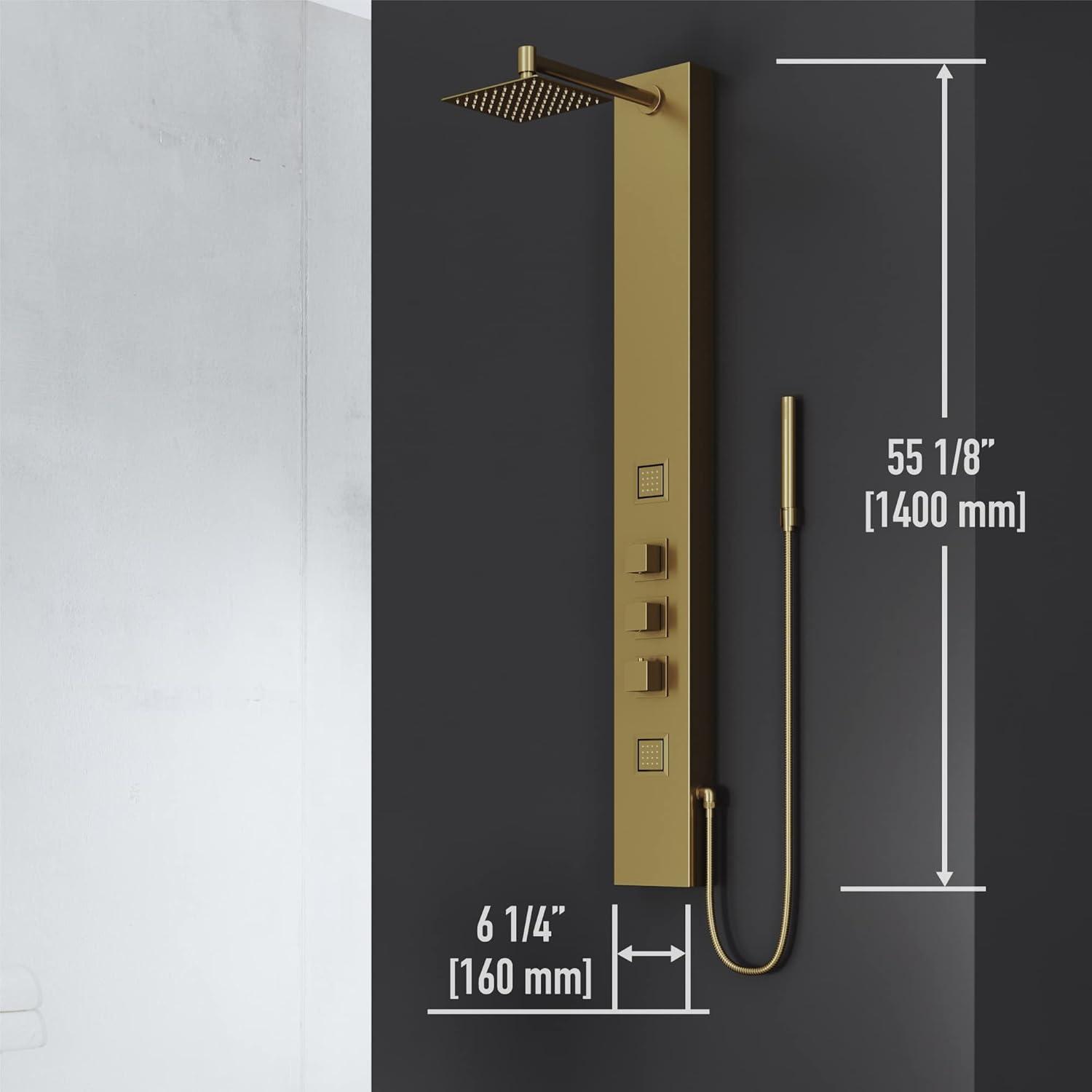 Rector 55" H X 6" W EZDivert™ 2-Jet Shower System with Hand Shower Wand and Adjustable Shower Head