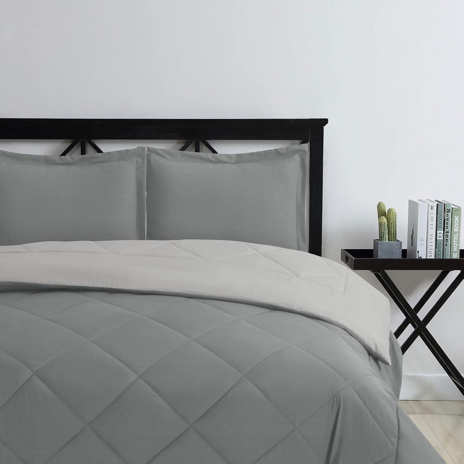 Swift Home 1800 Series Reversible Down-Alternative Comforter Set