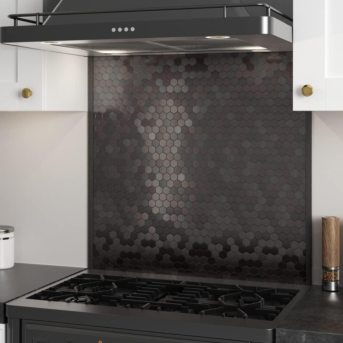 30'' W x 30'' L Metal Peel and Stick Mosaic Tile