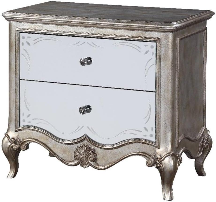 Esteban Nightstand (2 Drw), Antique Champagne (22203)