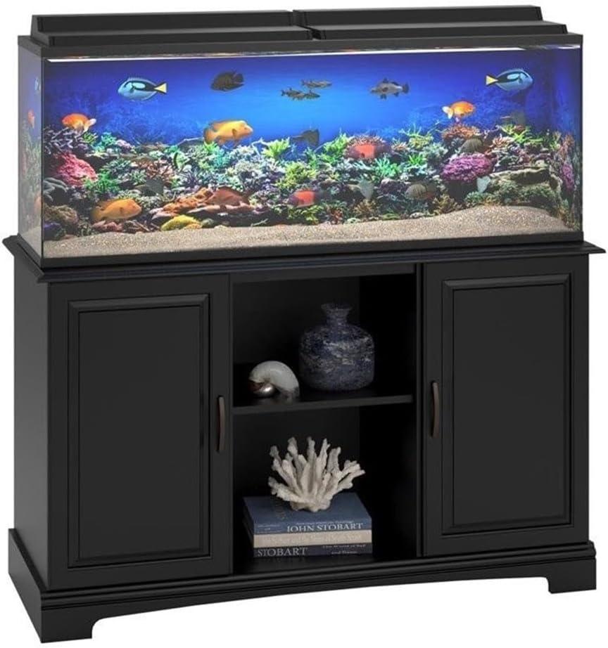 Flipper by Ollie & Hutch Harbor 50 - 75 Gallon Aquarium or Terrarium Tank Stand, Black