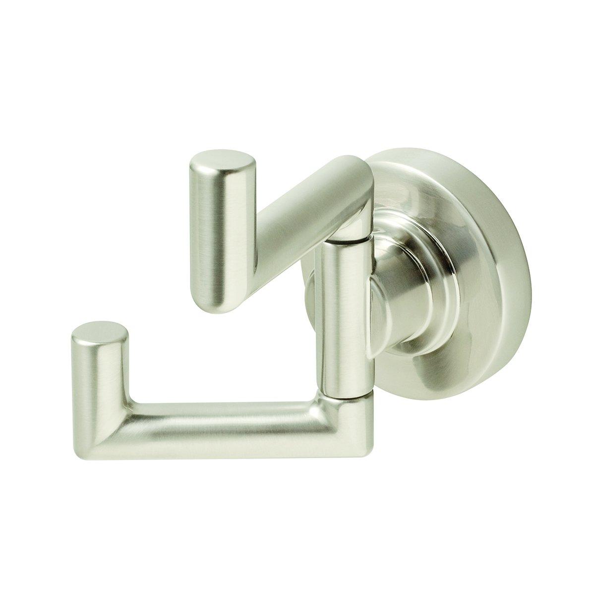 Neo Double Robe Hook in Brushed Nickel