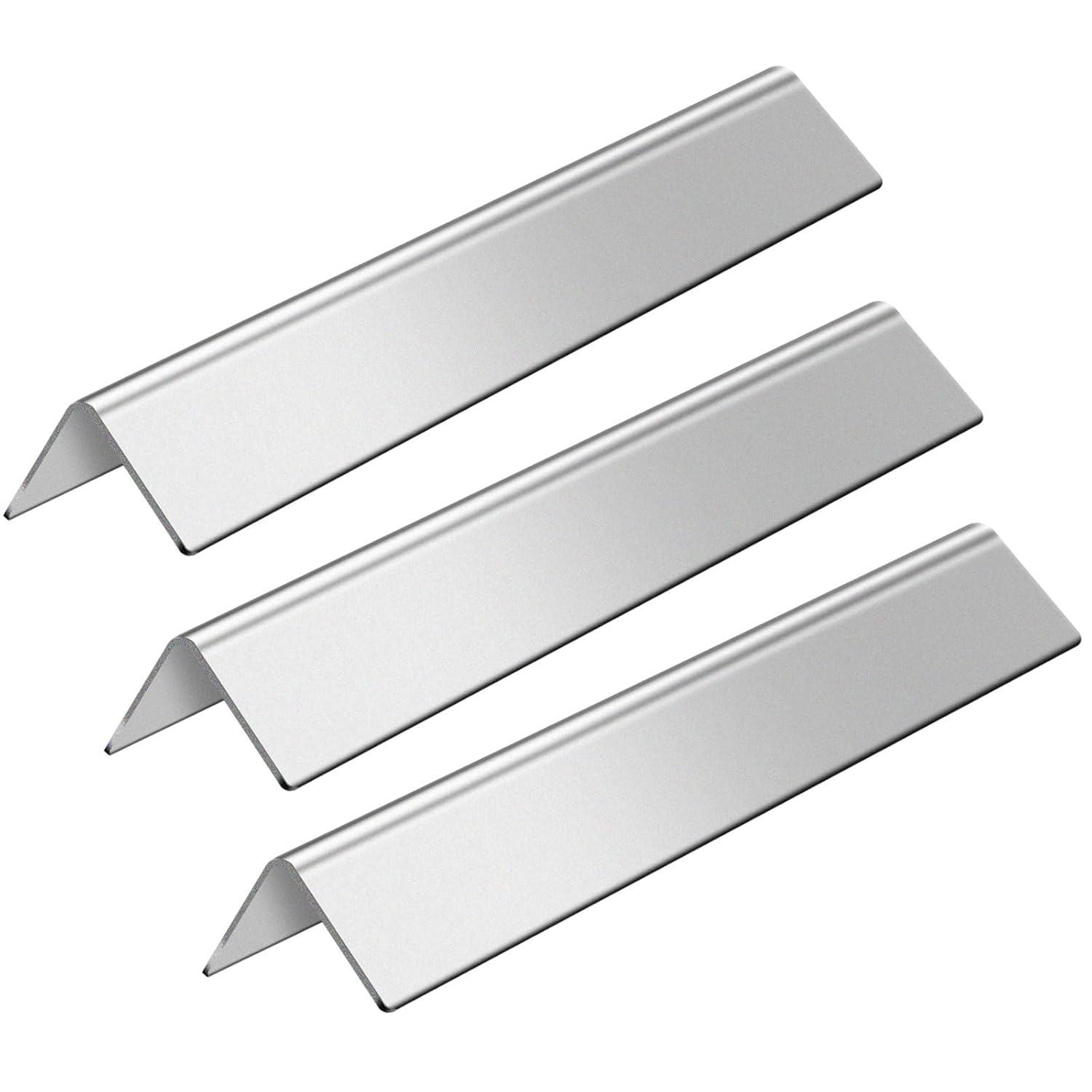 GasSaf 15.3inch Flavorizer Bar Replacement for Weber 7635, Spirit 200 Series, Spirit E-210, S-210, E-220, S-220 with Front Controls Panel, 3-Pack Stainless Steel Flavor Bar(15.3"x3.5"x2.5")