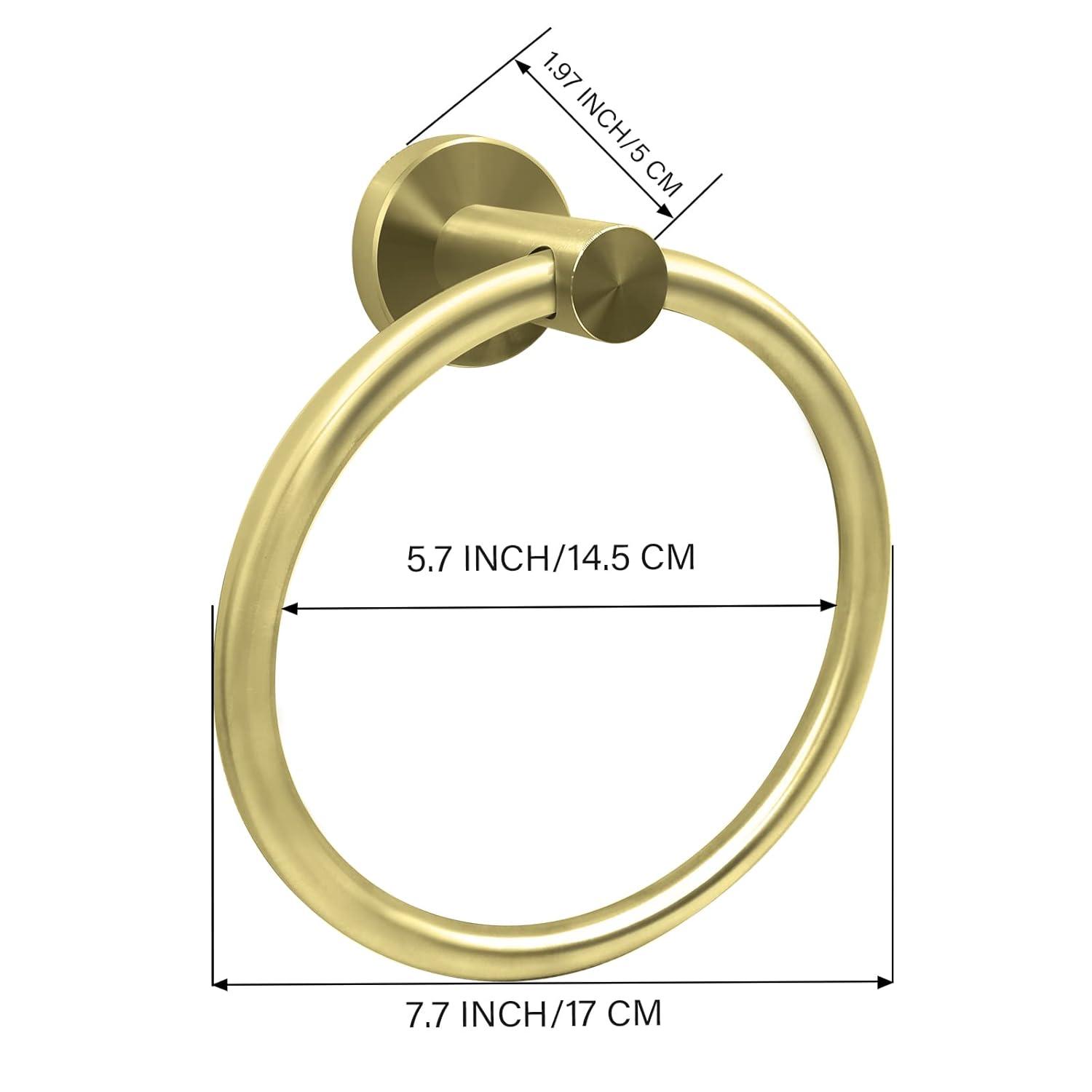 ¡Vuelta a la Escuela! Toallero de Baño, Barras para Toallas de Baño, Estante para Toallas, Organizador de Toallas de Baño Montado en la Pared, Anillo de Toalla de Mano, Toalla de Baño Redonda, Toalla de Montaje en Pared de Acero Inoxidable 304 para Cocina y Baño