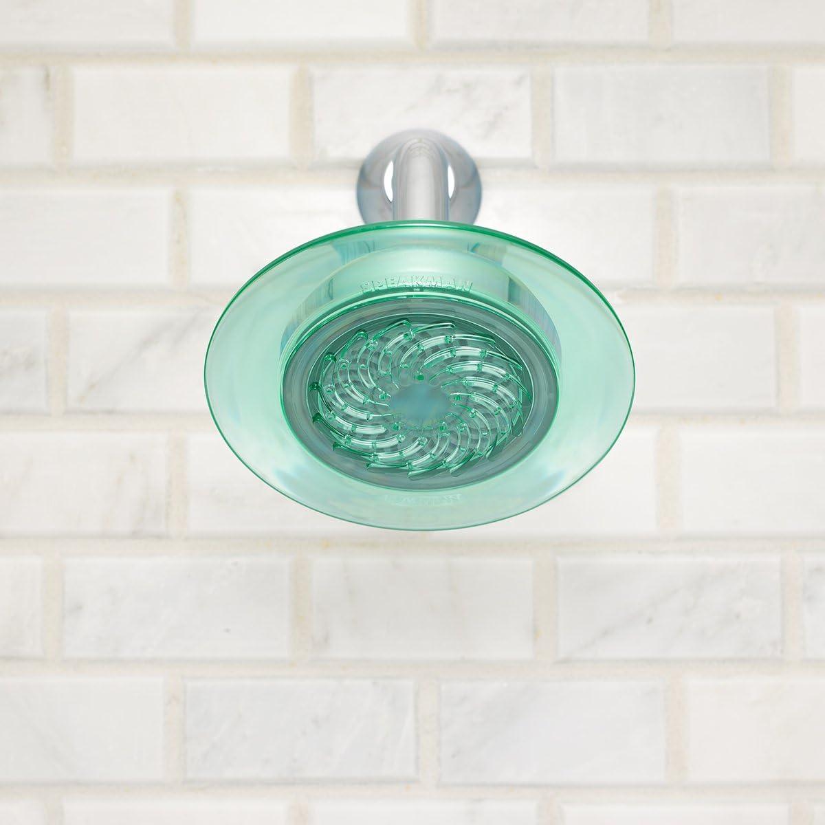 Speakman Reaction Single Function Fixed Shower Head, 1.75 GPM, Jade Green