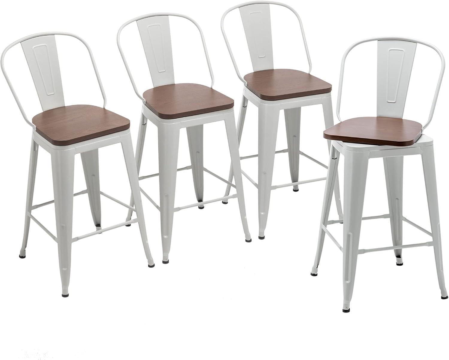 Williston Forge Tauber Swivel Counter Stool (Set of 4)