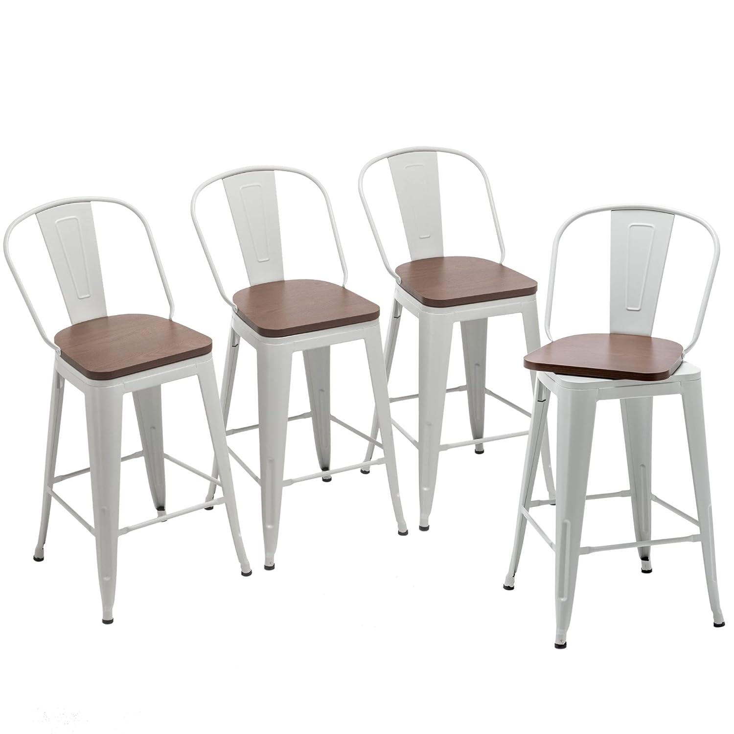 Williston Forge Tauber Swivel Counter Stool (Set of 4)