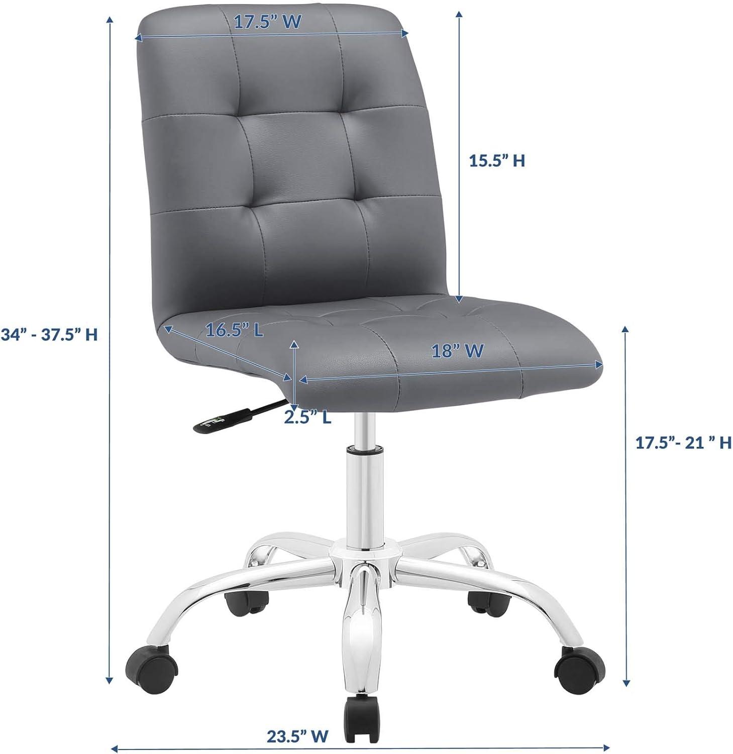 Modway Prim Armless Mid Back Office Chair