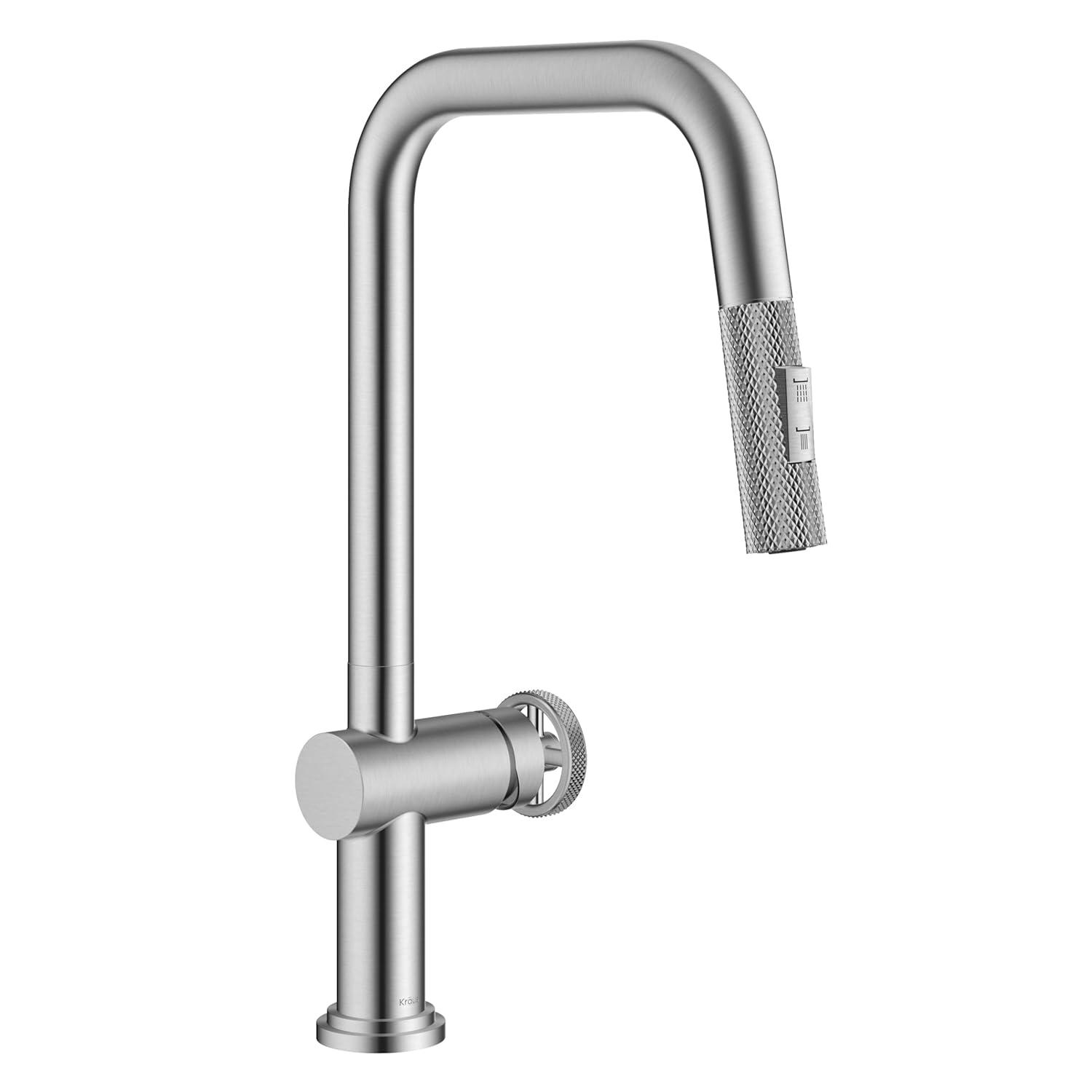 Urbix Industrial Pull-Down Single Handle Kitchen Faucet