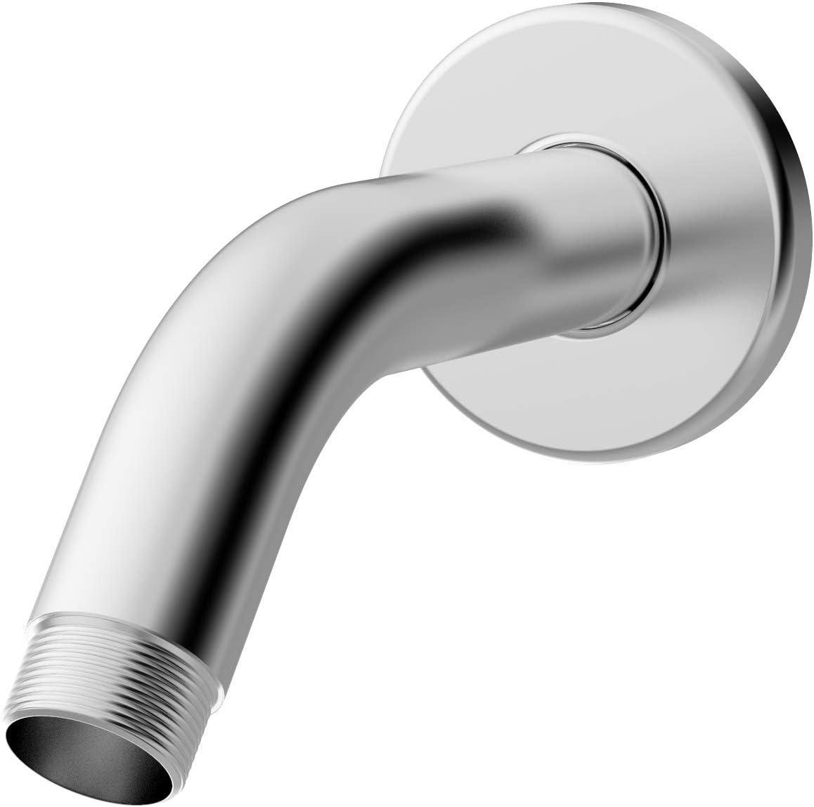 Polished Chrome 6" Modern Wall Shower Arm