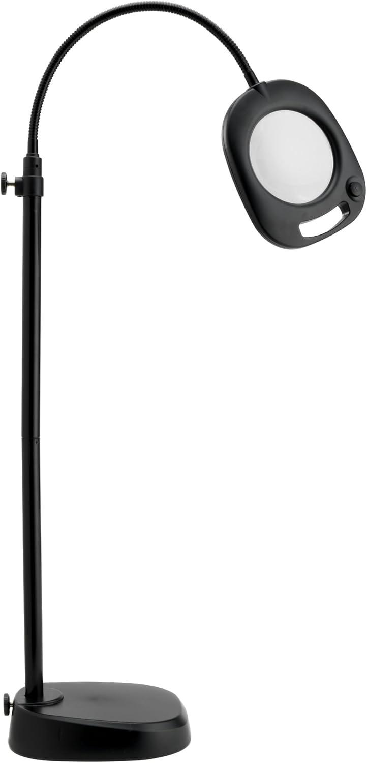 Daylight Naturalight LED 5" Floor Magnifying Light-Black