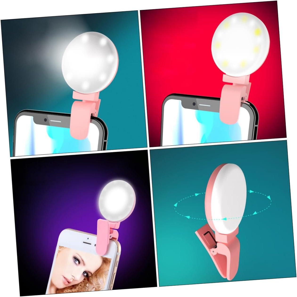 CHILDWEET Clip Brightness Phone Lamp for Streaming Portable Lightweight Design Convenient Clip Easy Use