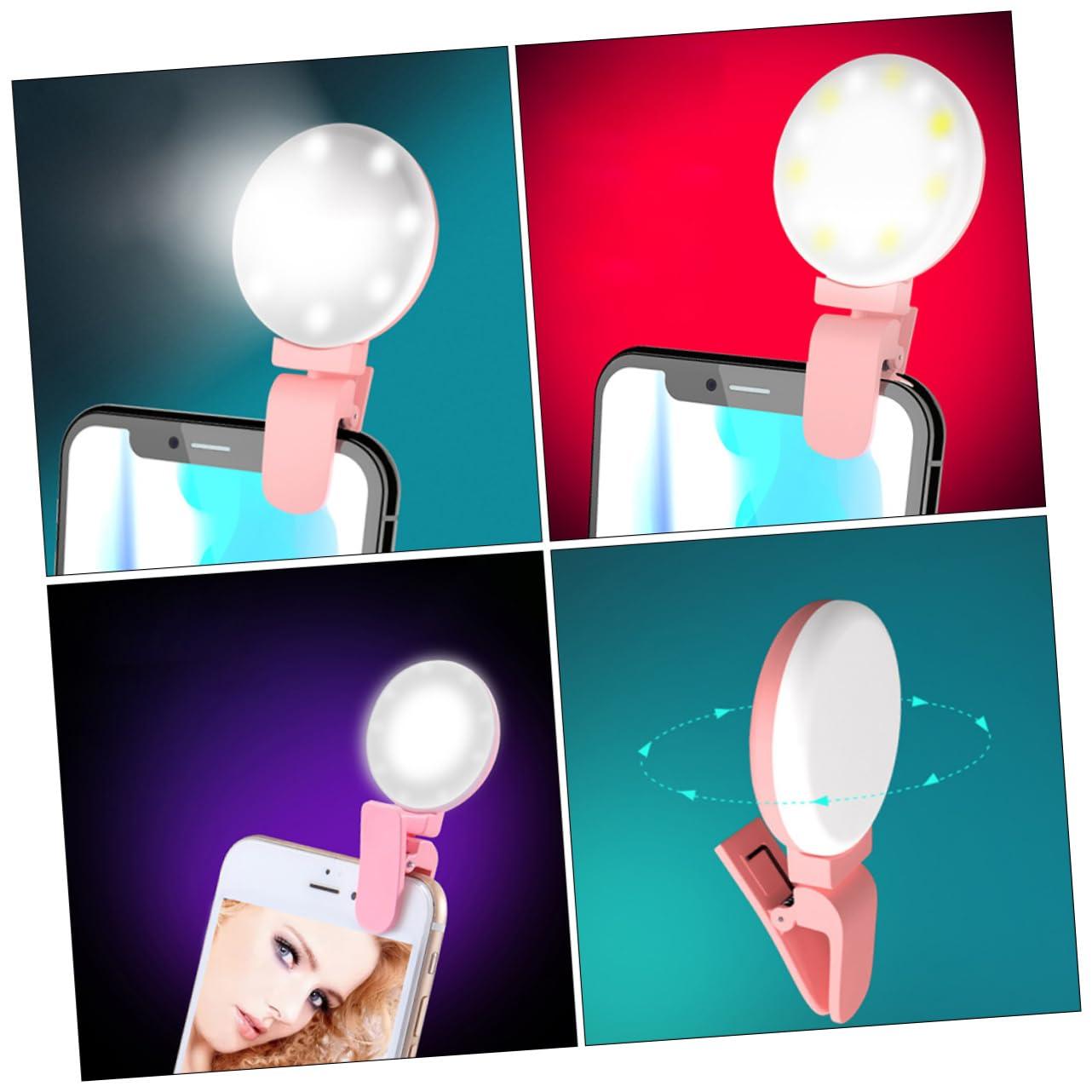 CHILDWEET Mini Selfie Led Light Clip Light for Phone Photography for Streaming and Vlogging Portable Design