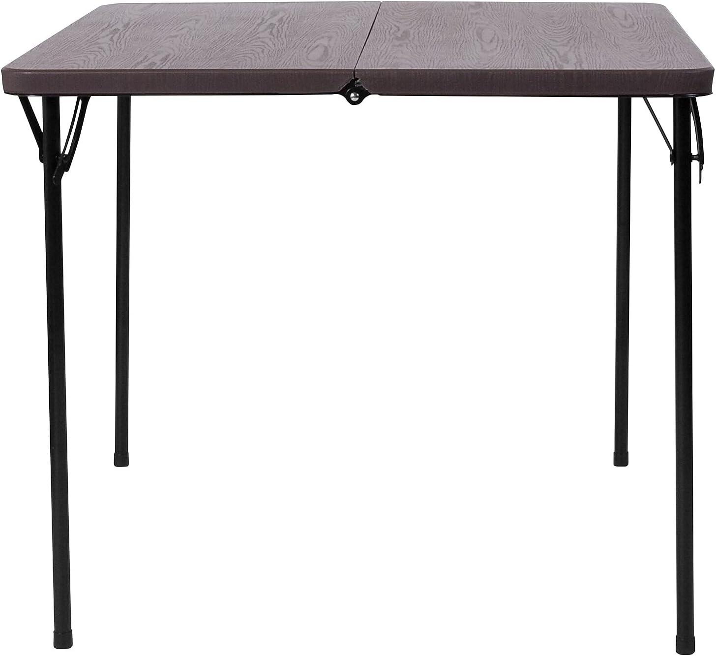 Noah 2.83' Square Plastic Folding Event Table with Carrying Handle by Flash Furniture