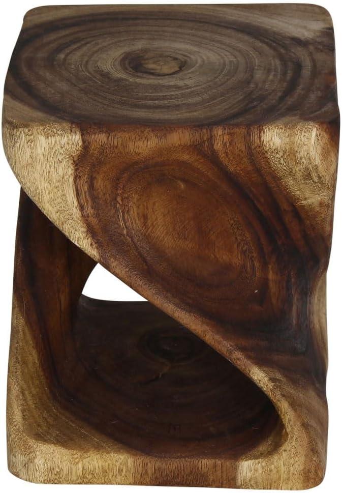 Haussmann ® Original Wood Twist Stool 10 X 10 X 16 In High Walnut Oil - 10" x 10" x 16"