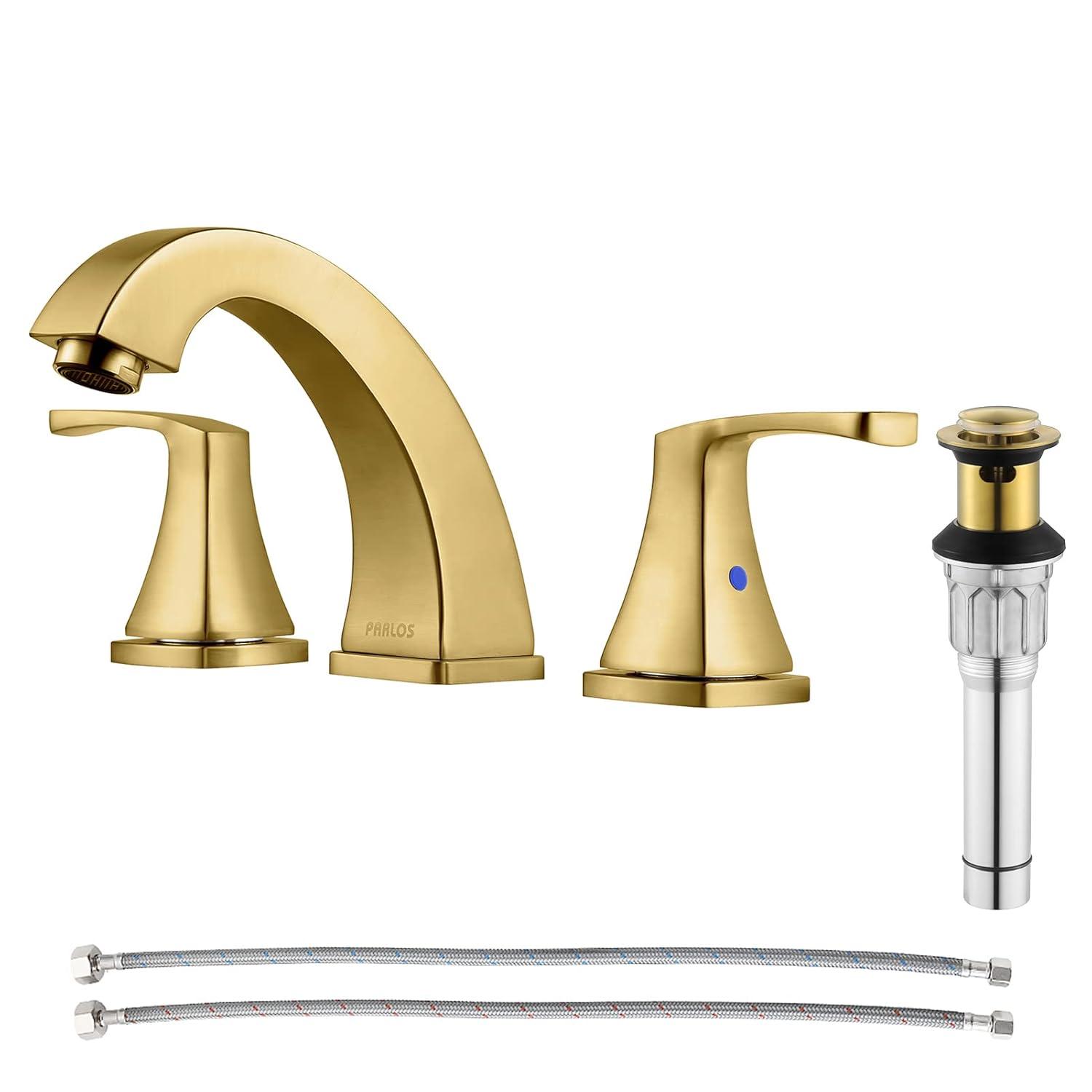 Widespread 2-handle Bathroom Faucet with Drain Assembly