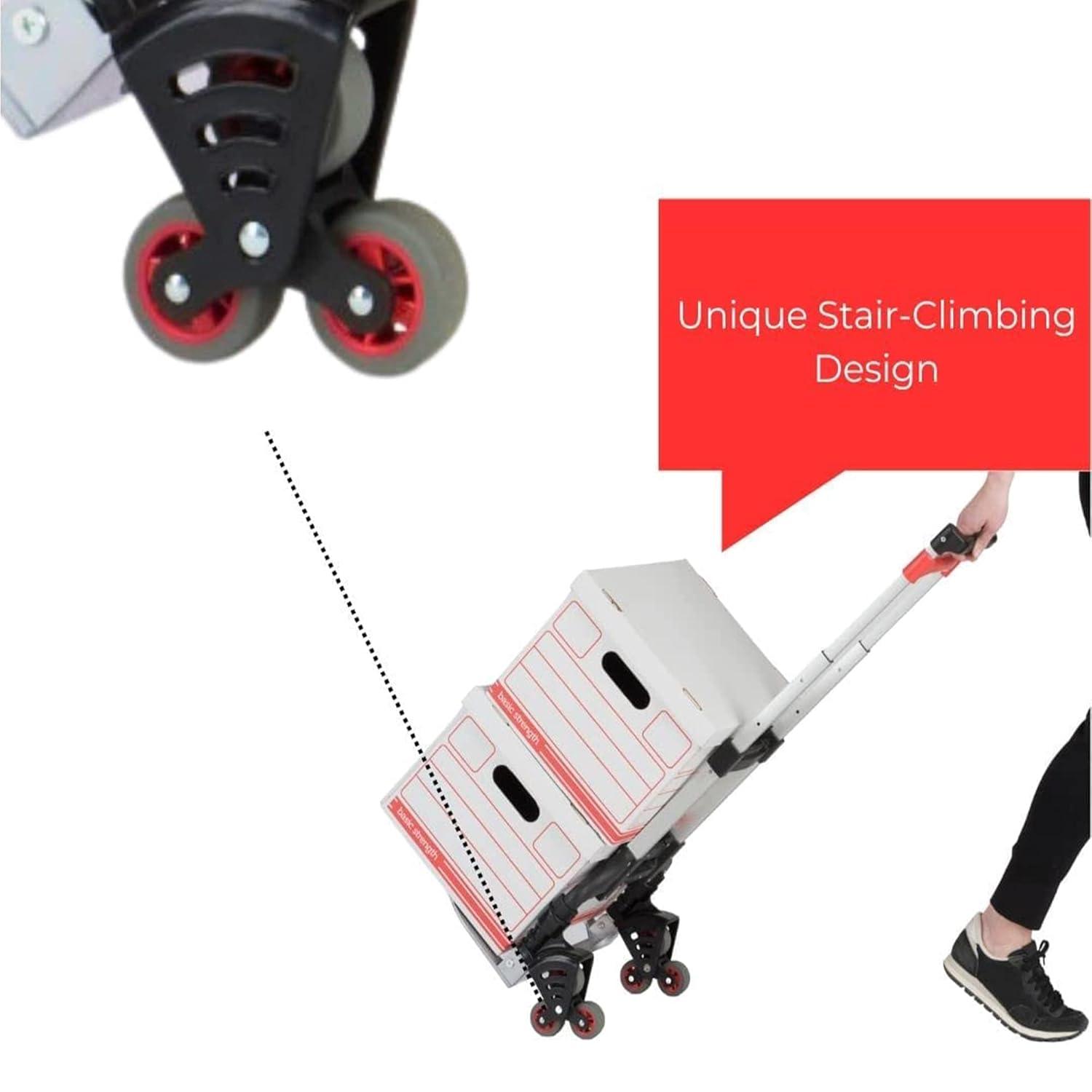 Magna Cart Stair Climbing 6-Wheel Folding Aluminum Hand Truck Dolly Cart