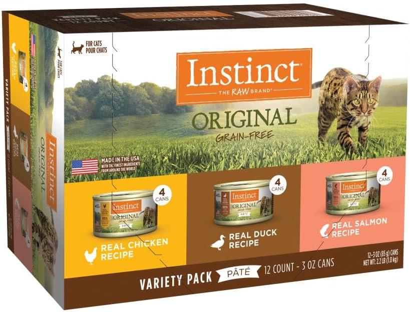 Instinct Original Grain-Free Variety Pack Wet Cat Food, 3 oz, Case of 12