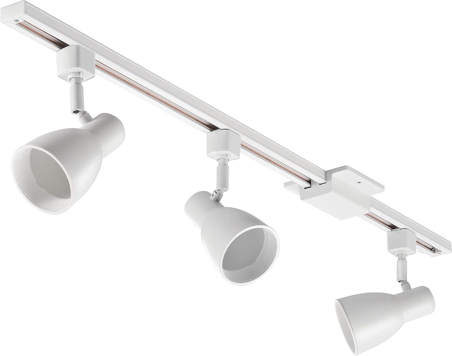 Matte White 3-Light LED Track Lighting Kit