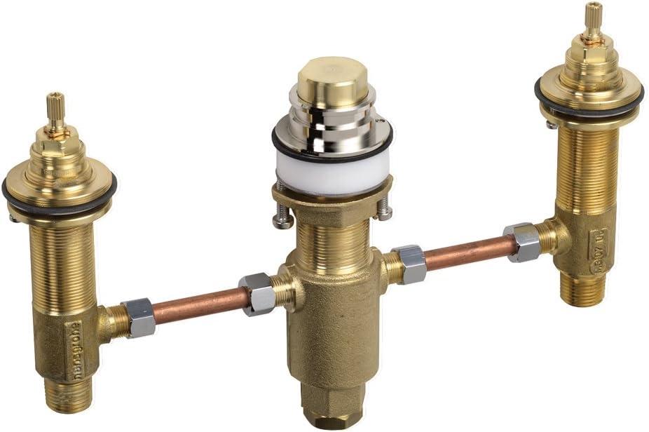 European Modern Brass 3-Hole Tub Filler with Ceramic Cartridge