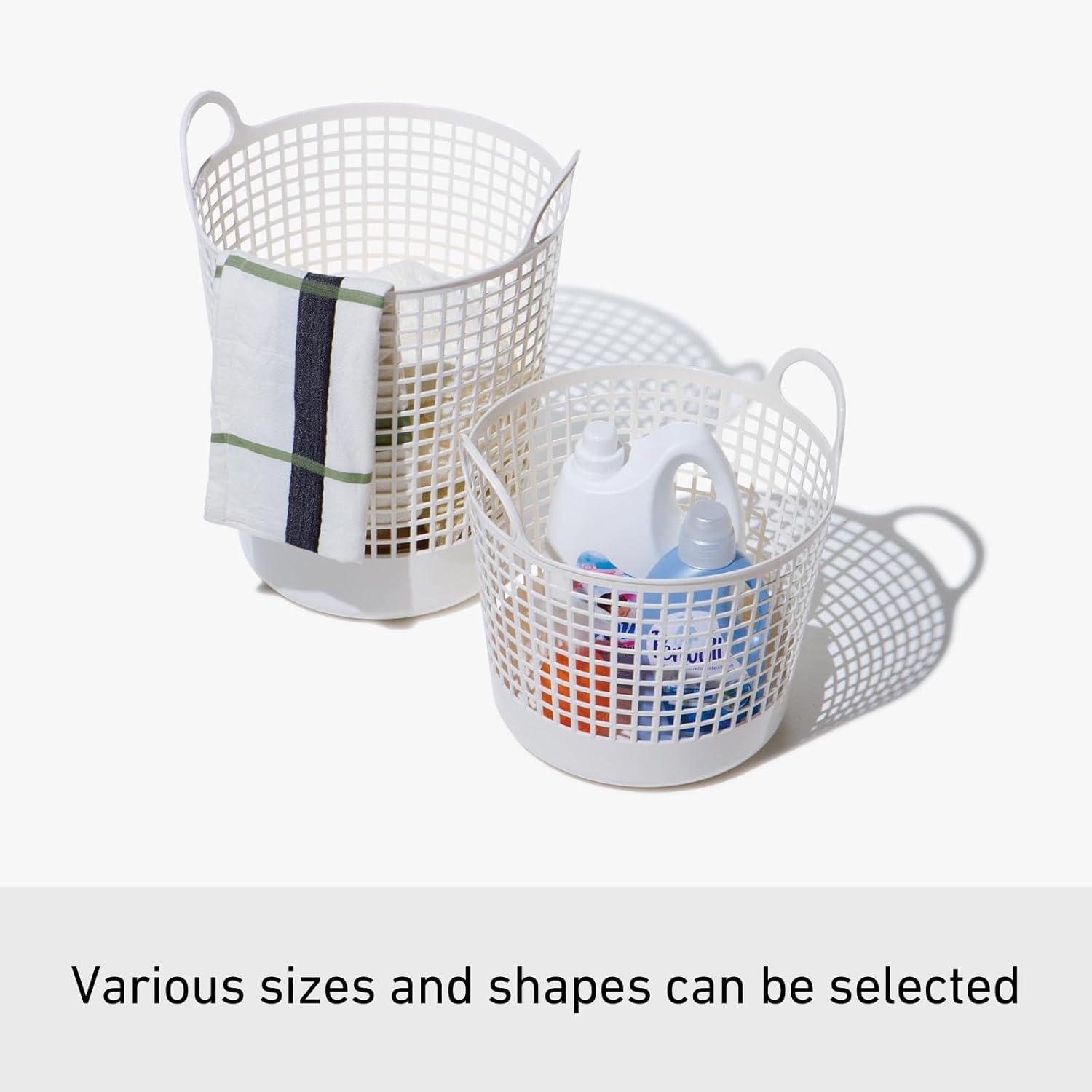 Plastic Laundry Basket with Handles