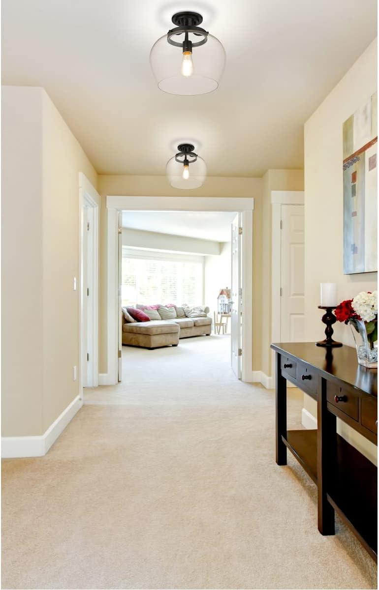 Z-Lite Joliet 1 - Light Semi-Flush Mount in  Matte Black