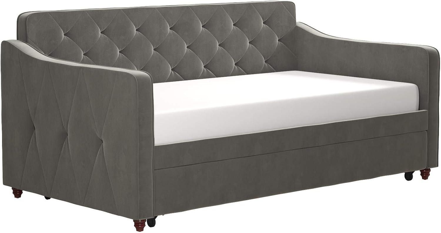 Vintage Upholstered Daybed with Trundle