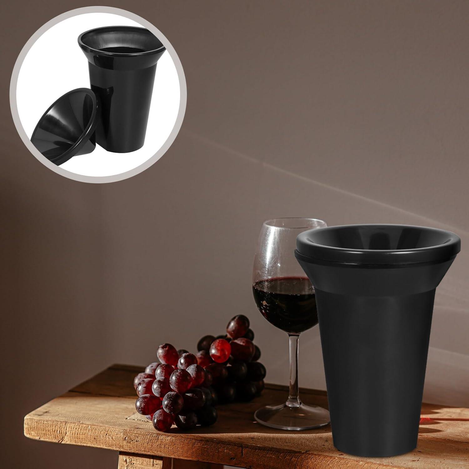 True Spittoon Plastic Wine Tasting Dump Bucket in Black