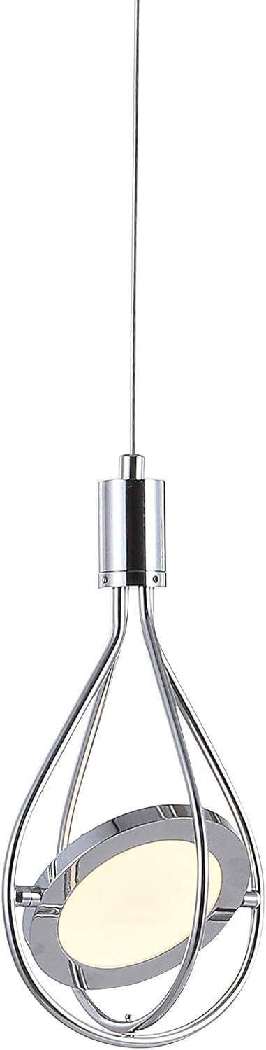 Orion 5.5" Polished Chrome Adjustable Modern LED Pendant