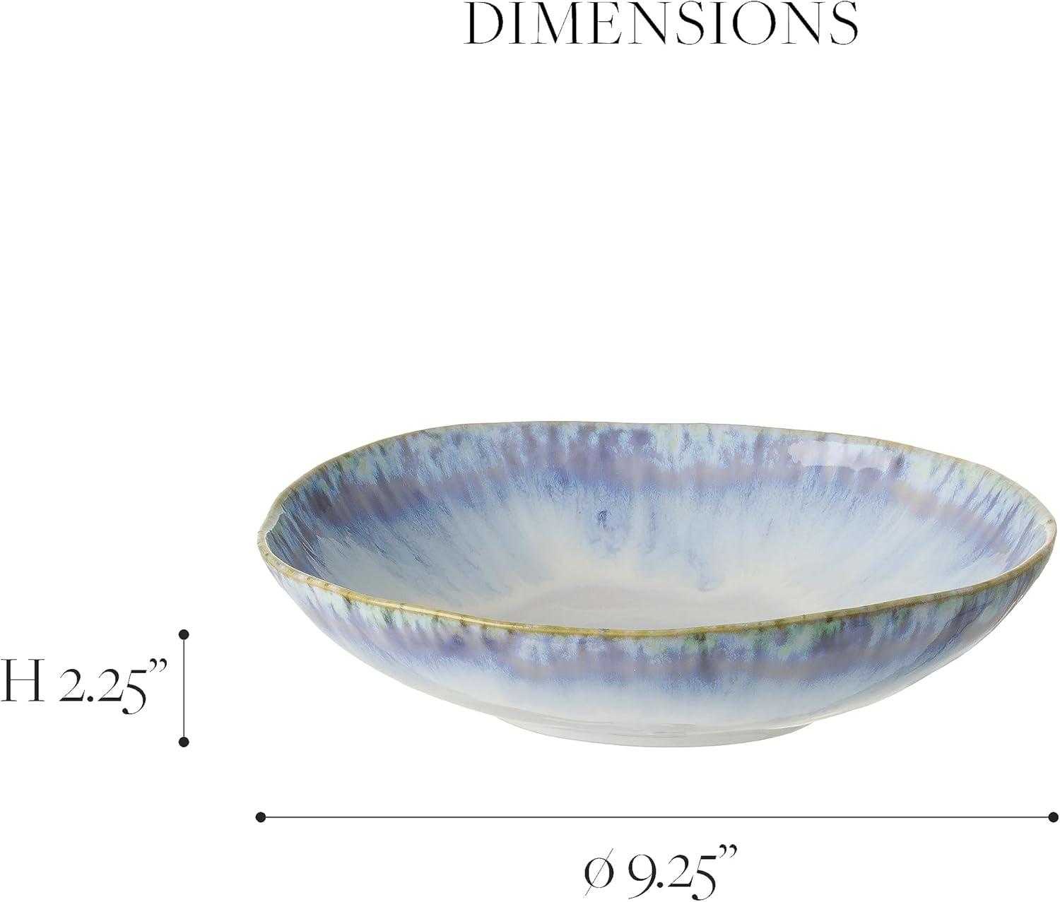 Costa Nova Ceramic Stoneware Soup & Pasta Bowl - Brisa Collection, Ria Blue | Microwave & Dishwasher Safe Dinnerware | Food Safe Glazing | Restaurant Quality Tableware