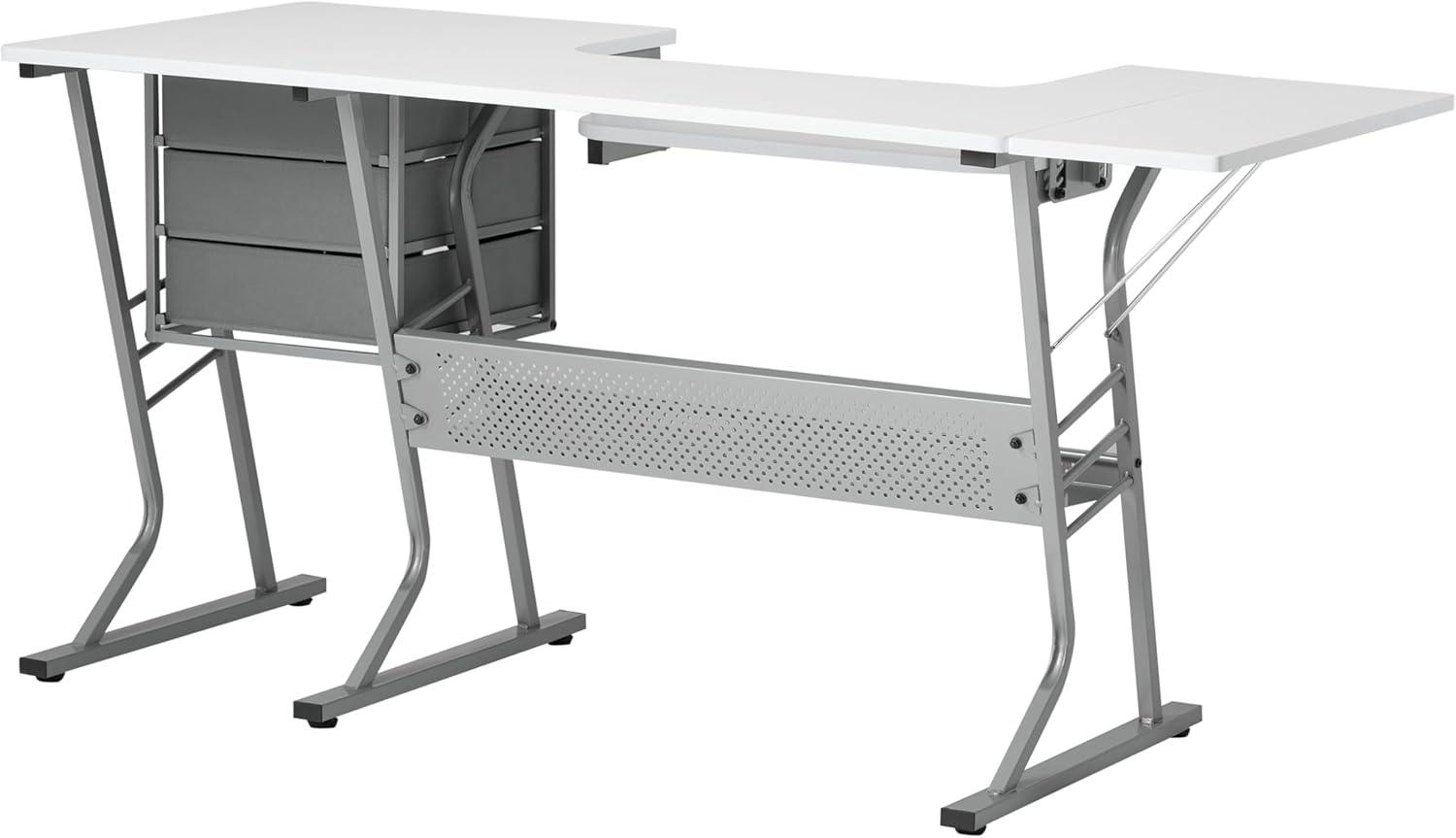 60.25'' x 23.75'' Sewing Table with Sewing Machine Platform