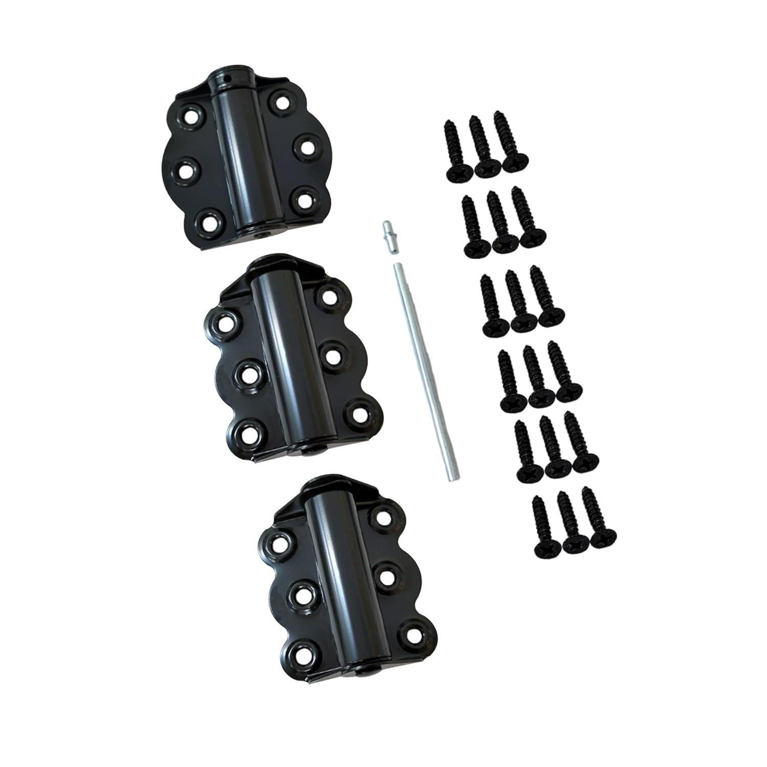 (3-Pk) Wright Products Adjustable  Self Closing Door Hinges Black 2-3/4" V226BL