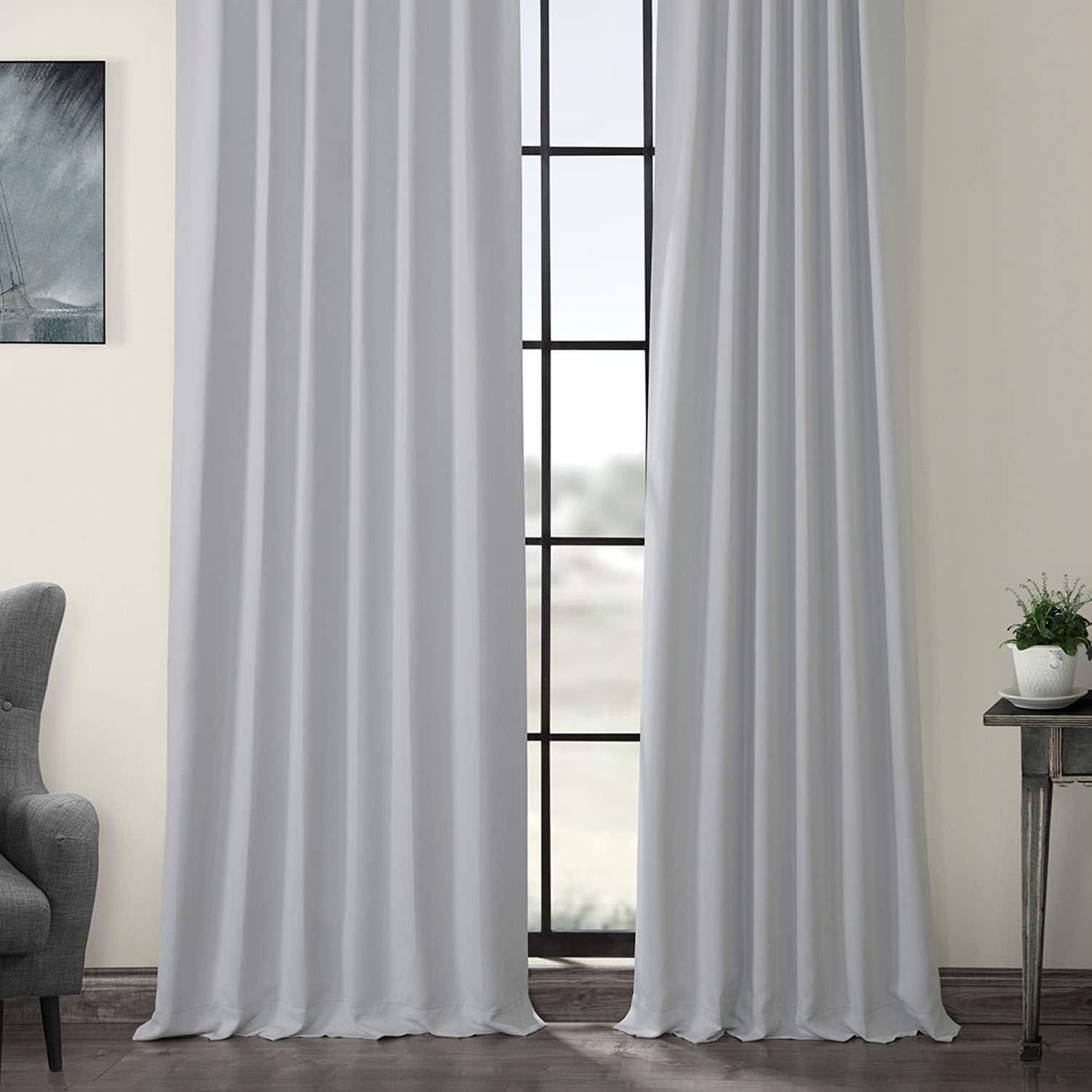 Arctic Grey Blackout Room Darkening Curtain (1 Panel), Arctic Grey, 50W X 96L