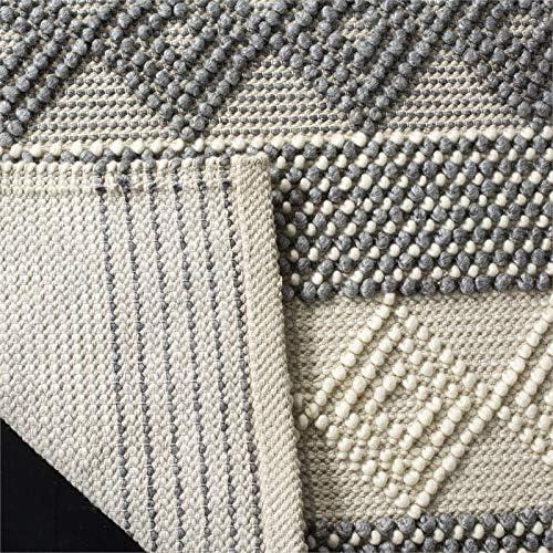 SAFAVIEH Natura Tamsen Geometric Striped Area Rug, Grey/Ivory, 10' x 14'