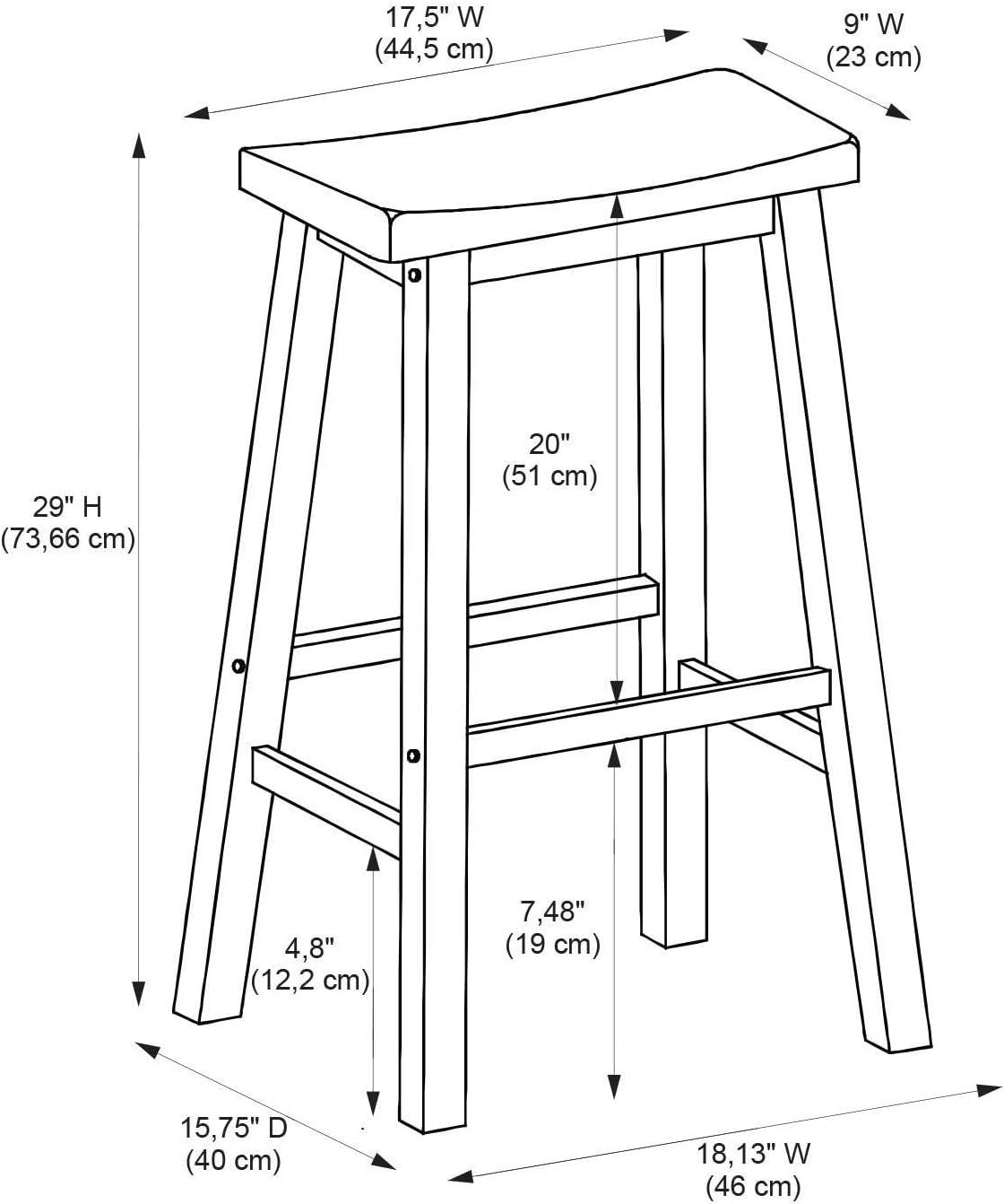 White Transitional Backless Saddle Wood Bar Stool