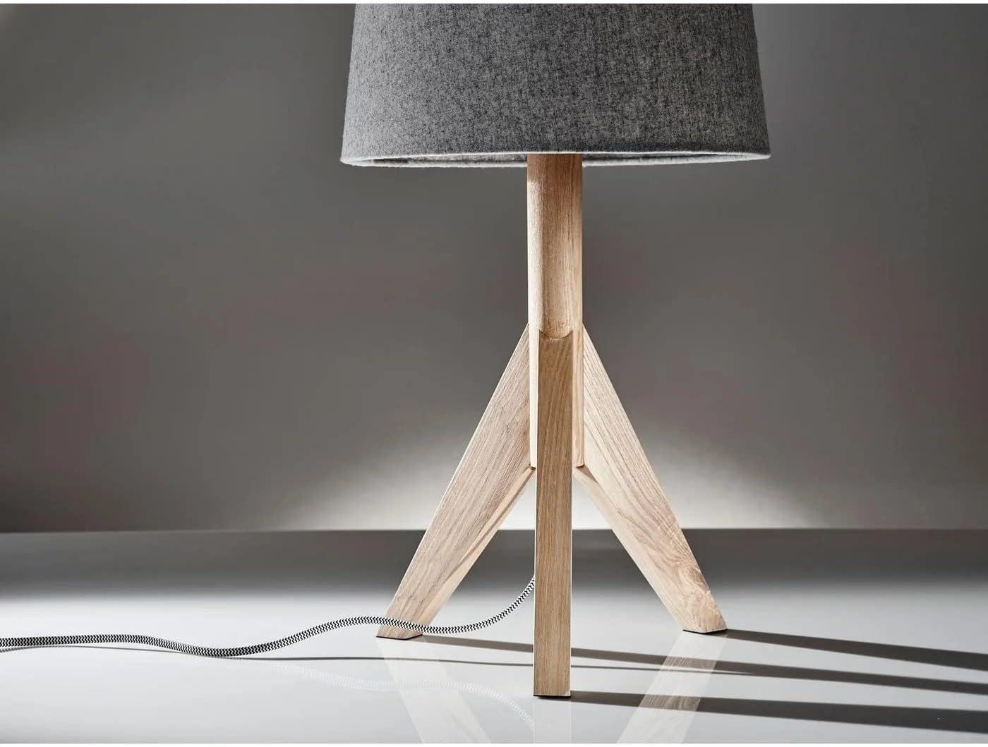 Adesso Eden Floor Lamp, Walnut Rubberwood