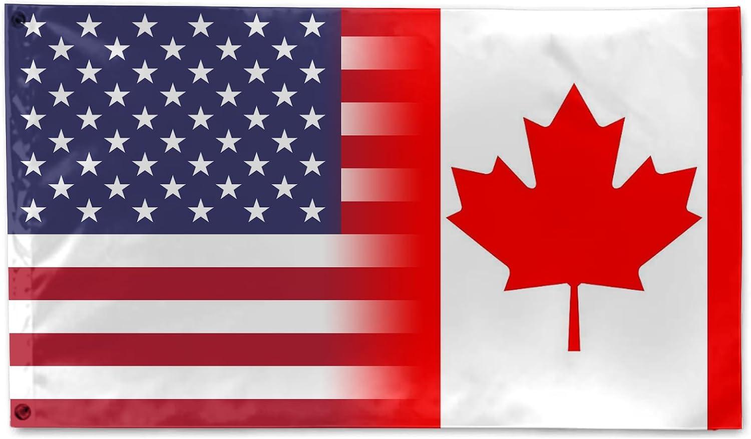 Anley Fly Breeze 3x5 Ft America Canada Friendship Flag - Friendship Forever US CA Flag