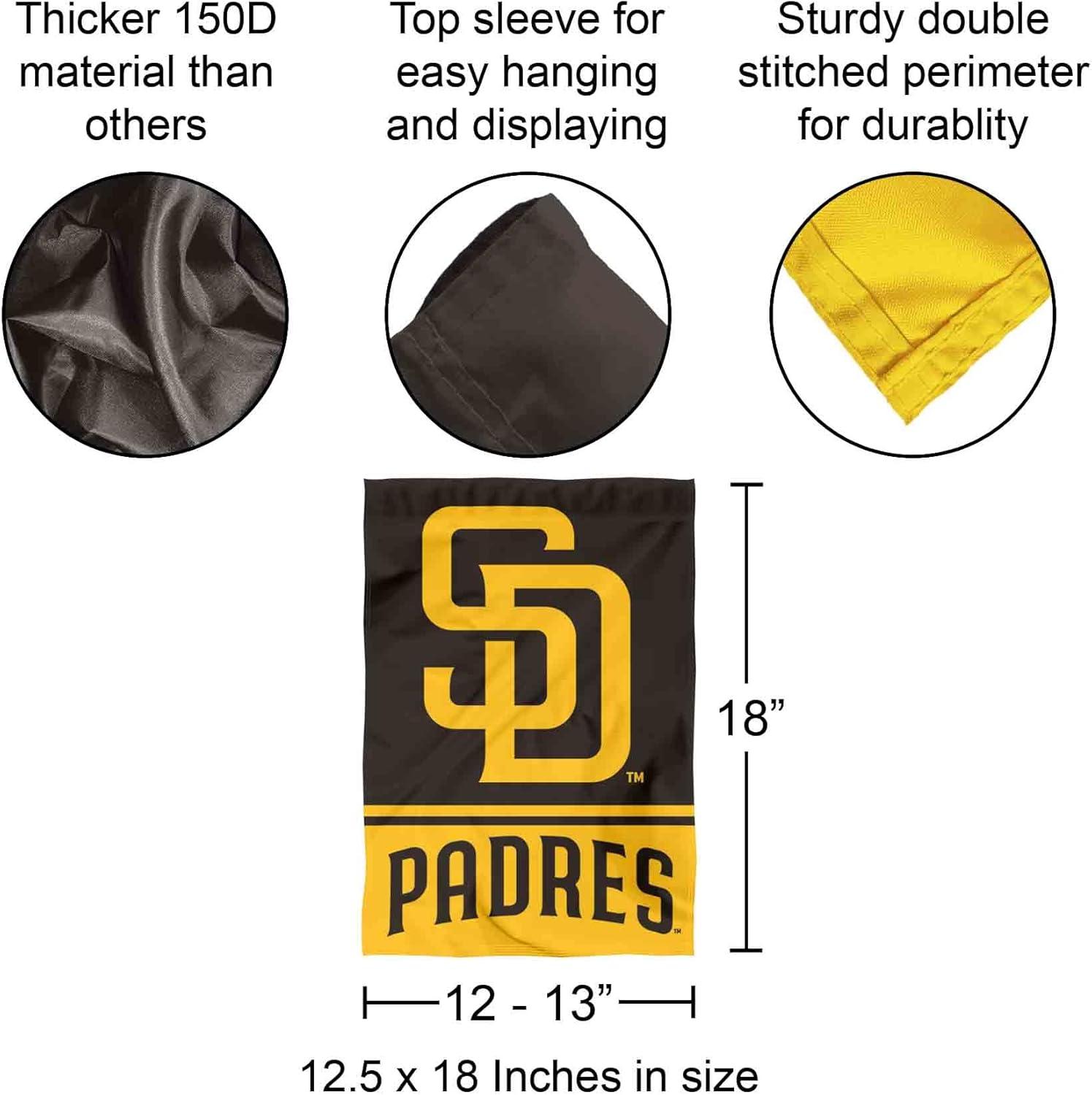 San Diego Padres Double Sided Garden Flag