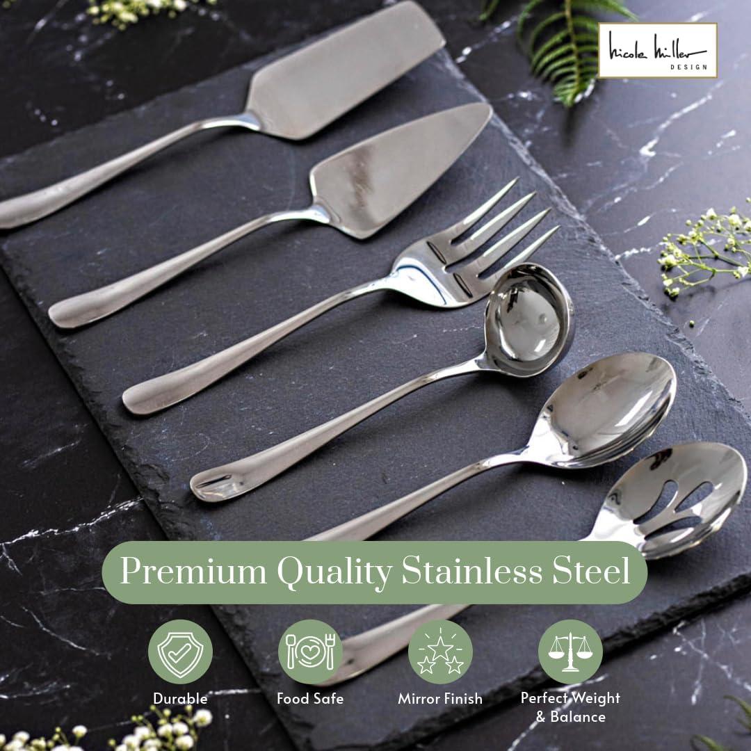 Nicole Miller Nicole Miller 6-Piece Madison Hostess Set Made With Quality Stainless Steel