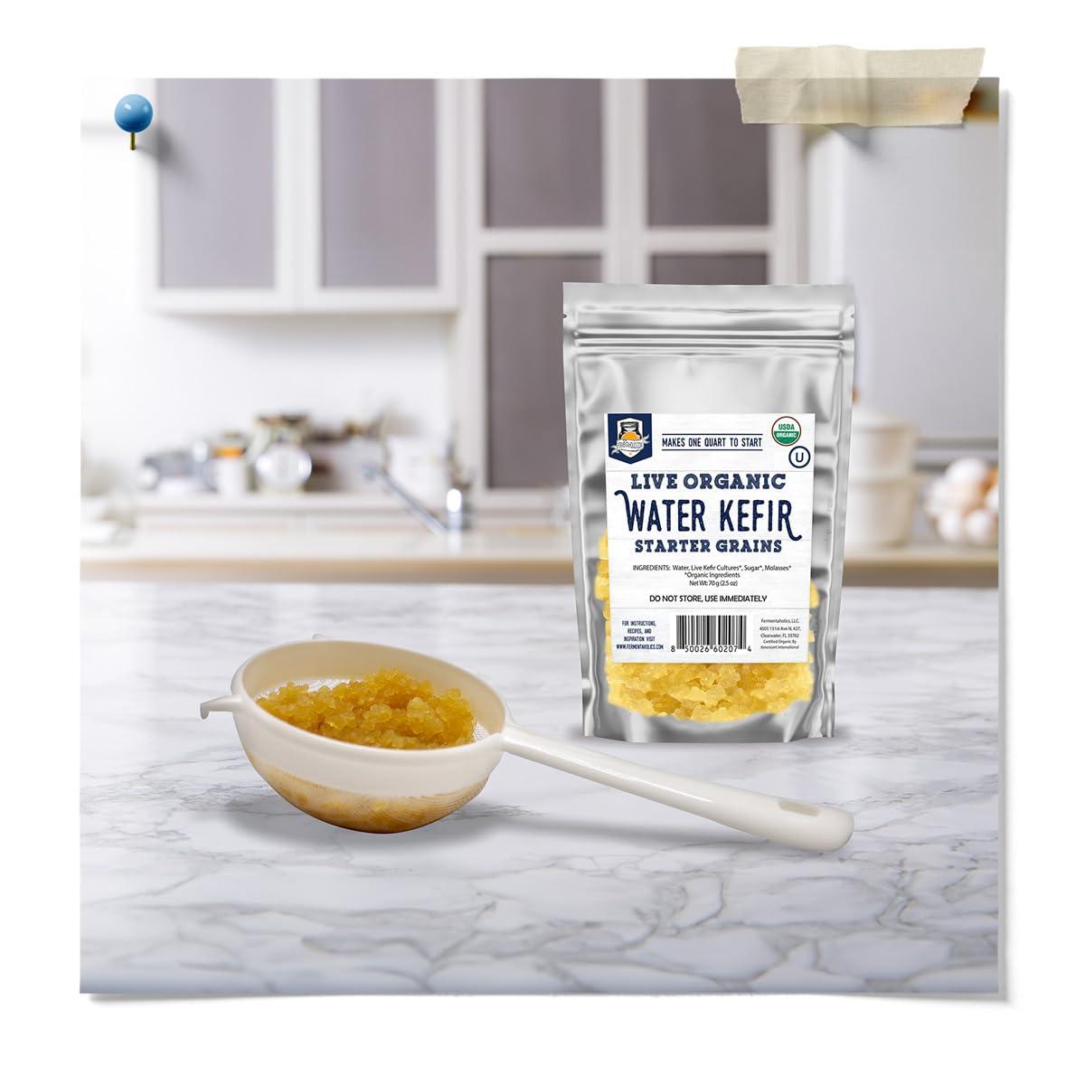 White Nylon Mesh Kitchen Strainer Set with Handles