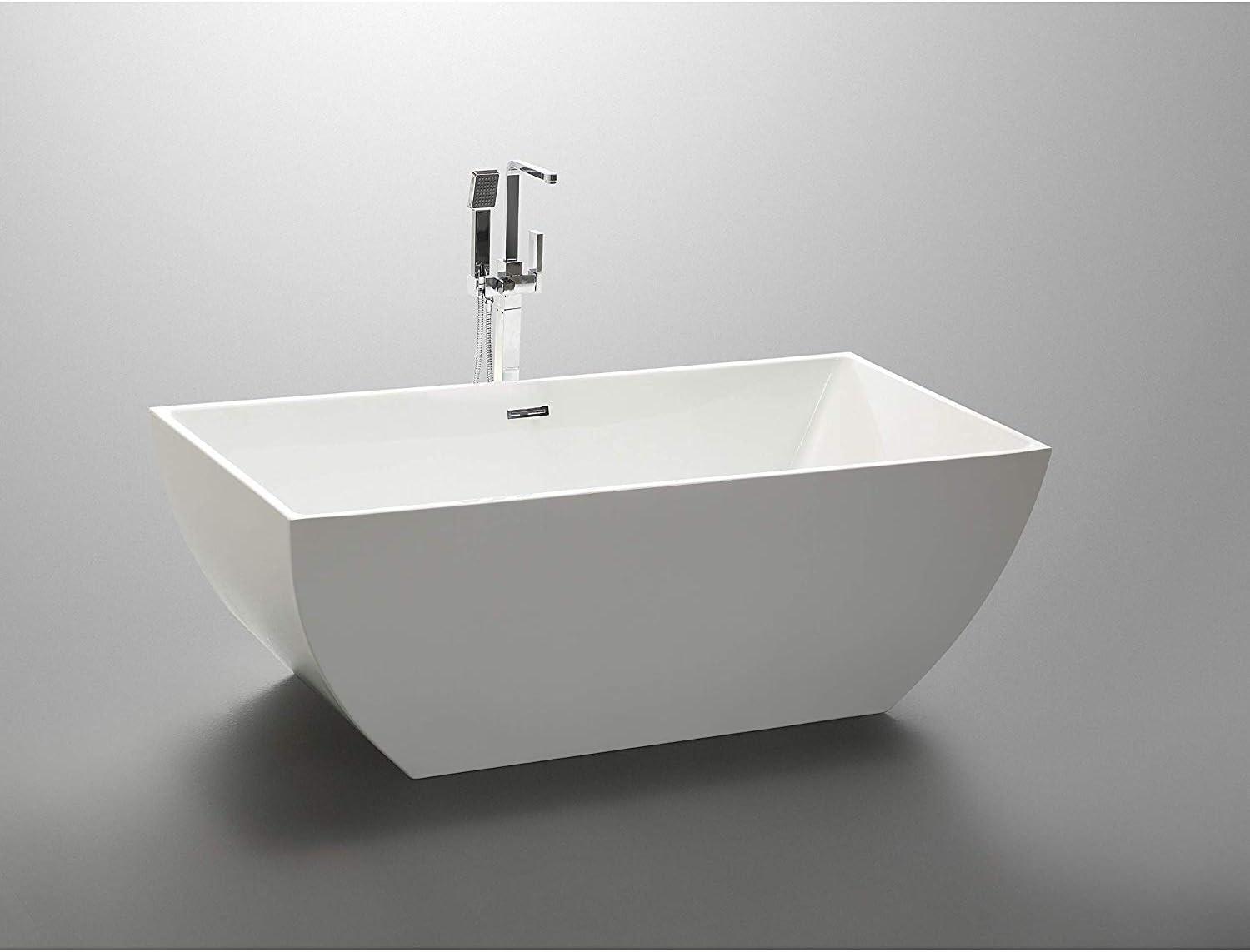 66.9" x 33" Freestanding Soaking Bathtub