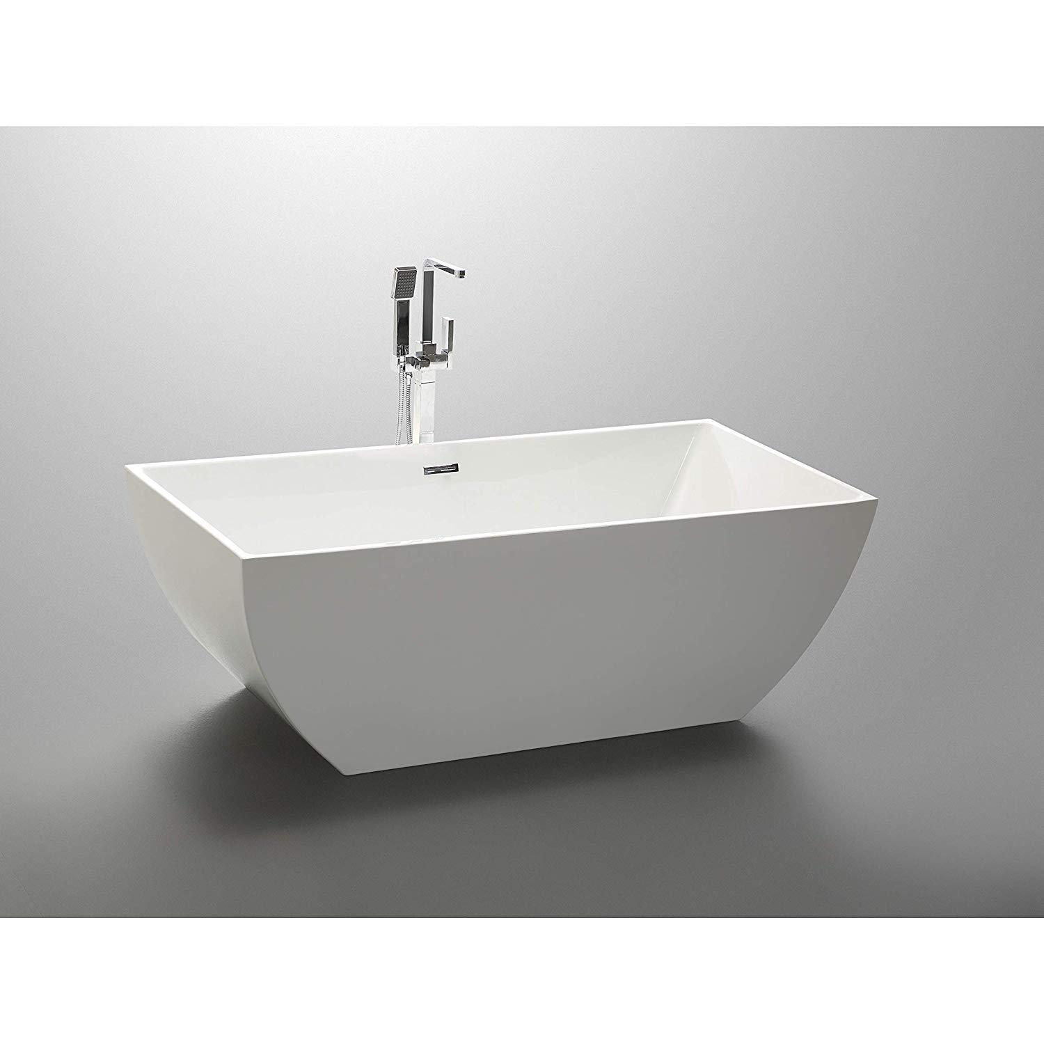 66.9" x 33" Freestanding Soaking Bathtub