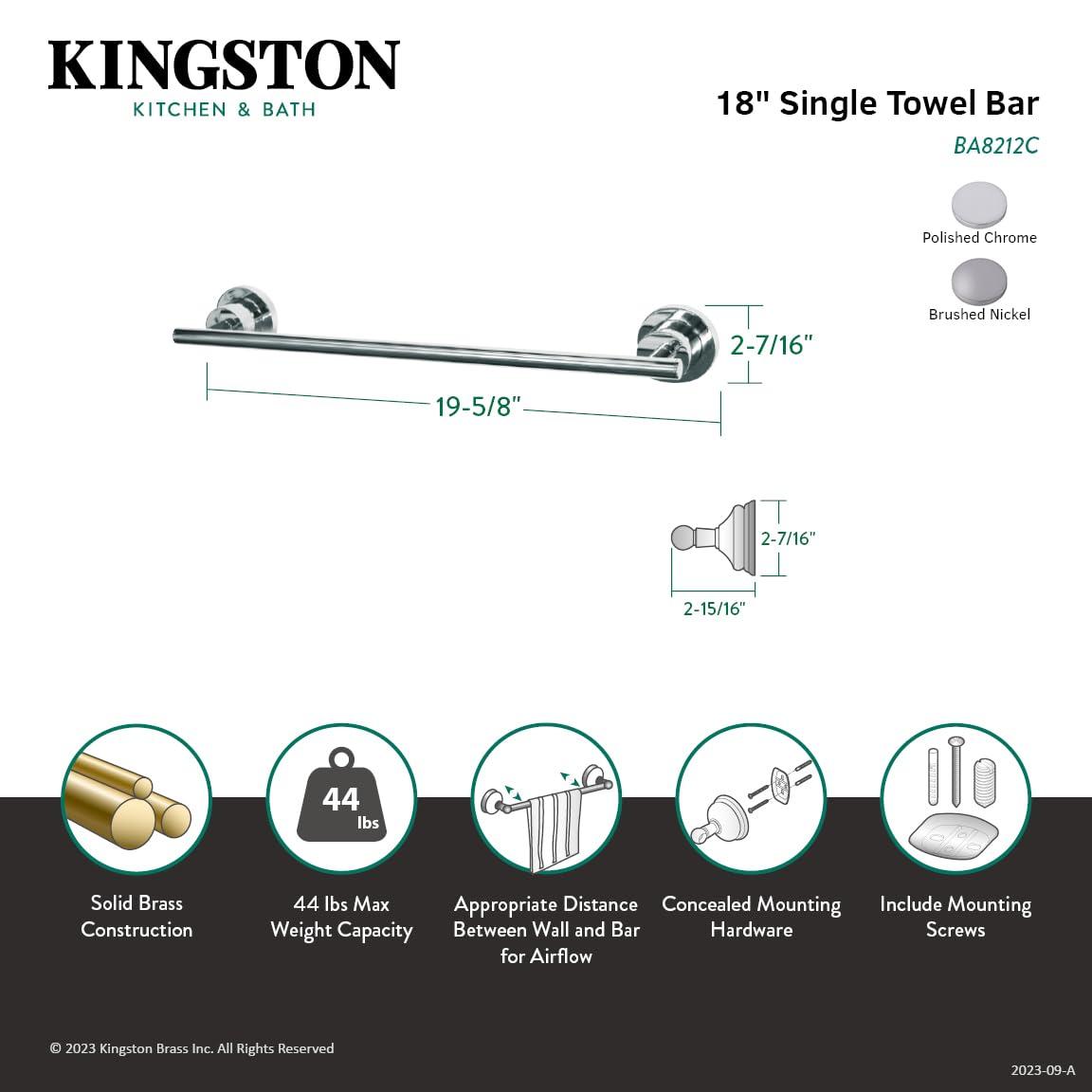 Kingston Brass BA8212C Kingston Brass Concord 18-Inch Towel Bar