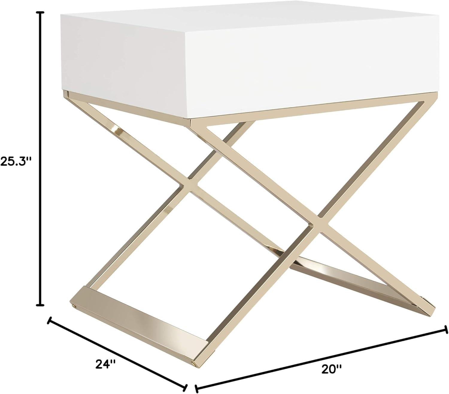 Zarina Modern Cross Leg End Table  - Safavieh