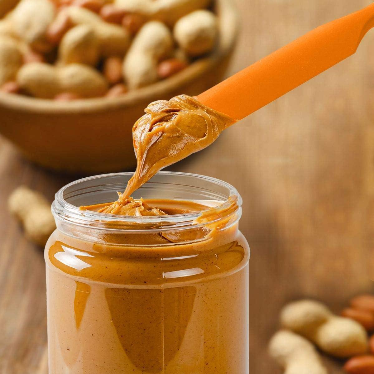 Ovente OVENTE Silicone Spatula Set of 5, Food Grade Rubber Spatula with High Heat Resistant, BPA-Free and Dishwasher Safe, Nonstick Kitchen Utensils for Baking, Cooking and Mixing, Orange SP12305O