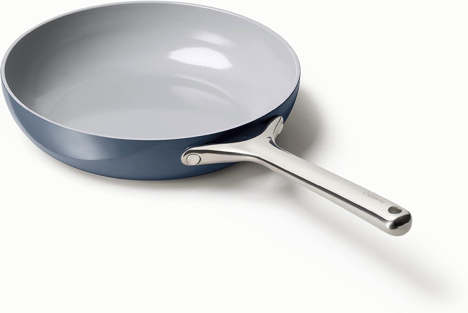 Navy Ceramic Coated Non-Stick Fry Pan with Stainless Steel Handle