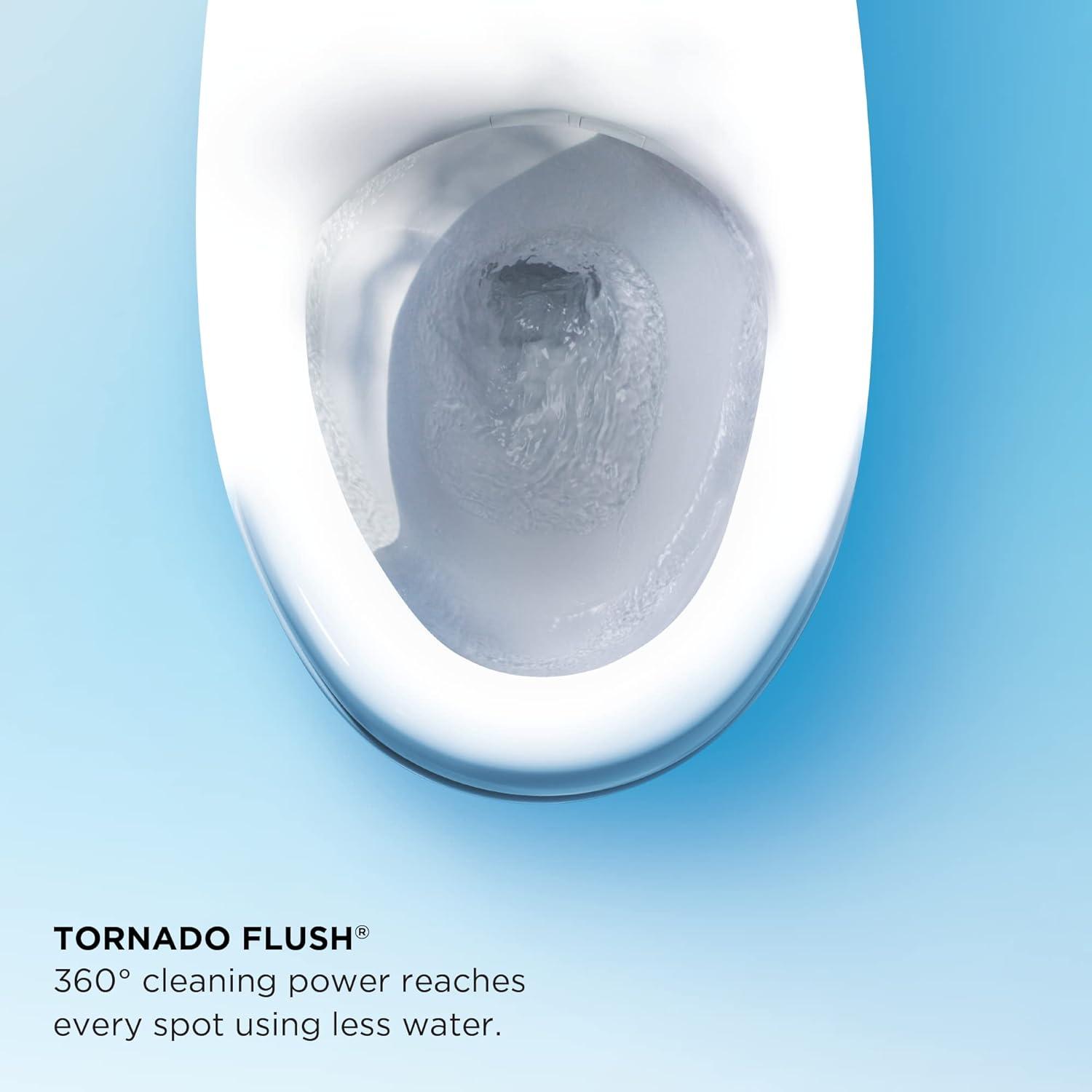 Drake 1 GPF (Water Efficient) Elongated Bidet Toilet with High Efficiency Flush (Seat Included)