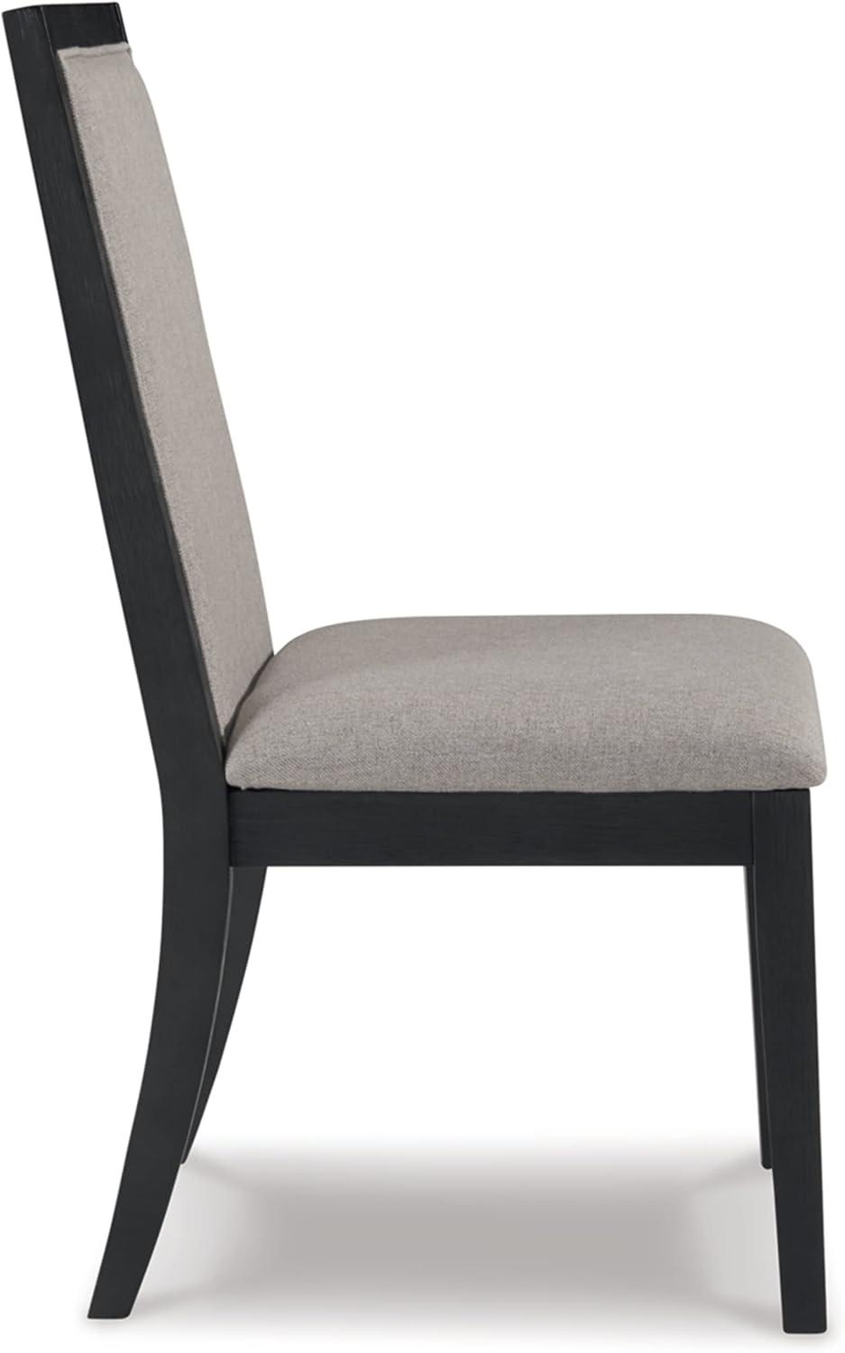 Signature Design by Ashley Foyland Dining Upholstered Side Chair, 2 Count, Black & Gray