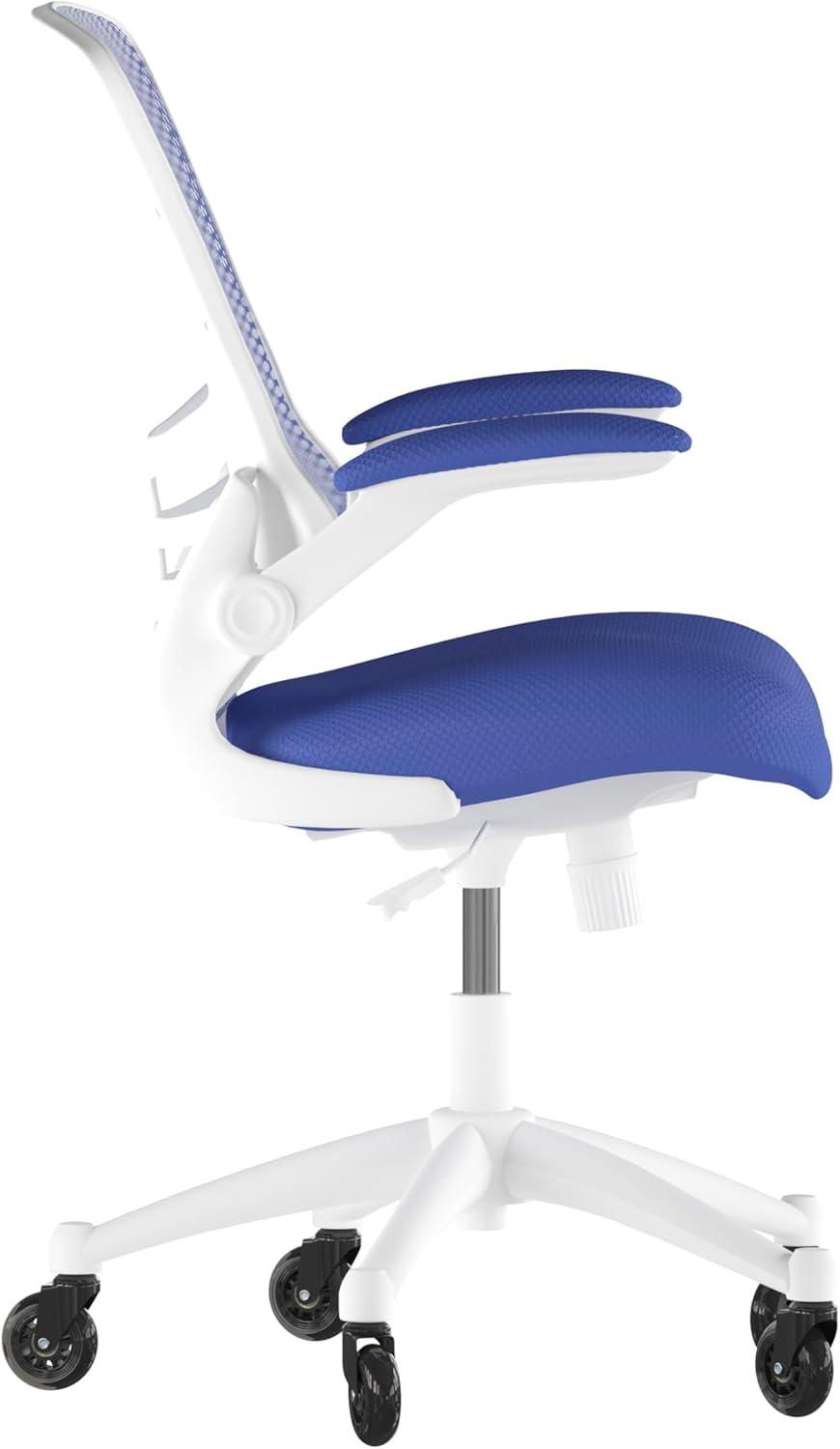 Flash Furniture Regent Park Ergonomic Swivel Task Chair with Roller Wheels & Flip Up Arms